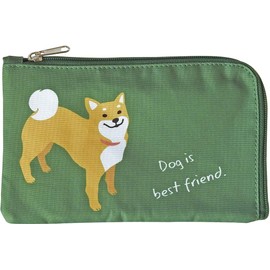 Abeille Mask Pouch Shiba Inu Khaki Dog AMA-1508 by Ken Onishi
