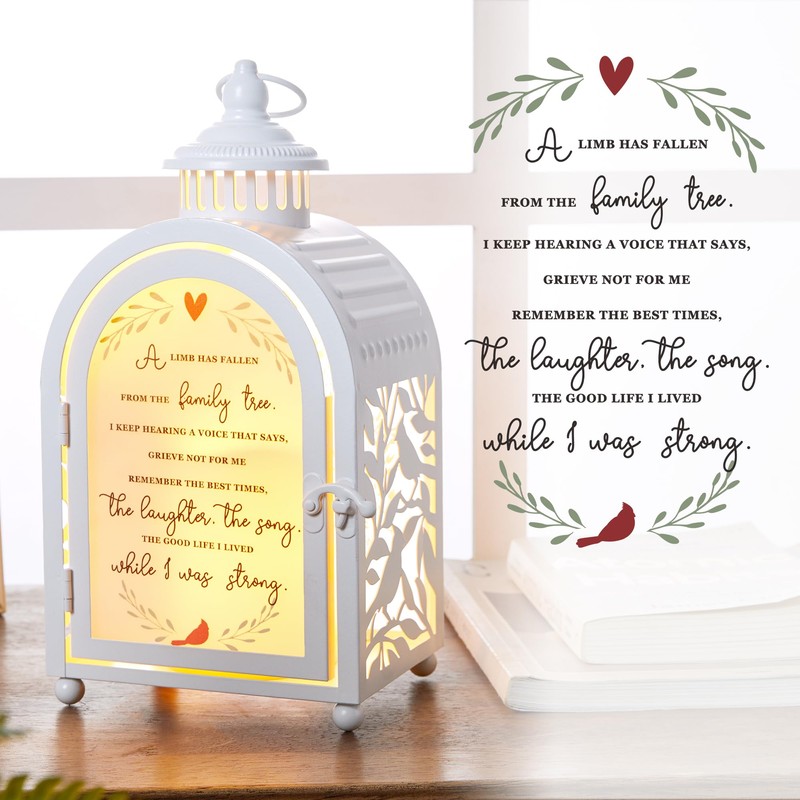 WOODEXPE Sympathy Gift Memorial Lantern, A Limb Has Fallen from