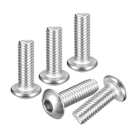 DTGN M4-0.7x12mm Button Head Socket Cap Screws - 50Pack - Good for Road Bicycle, Mountain Bike, Auto, Motorcycle - 304 Stainless Steel Whitewashed - Hex Drive Fasteners