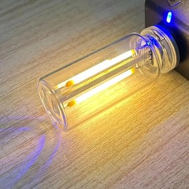 Car USB Night Light Touch Dimmable LED Filament Lamp Portable Lighting Plug and Play Decorative Atmosphere Light for Car Bedroom:_2700K Warm Light