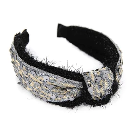 axy HR36A Headband with Sequin Highlighter Beautiful Headband Hair Accessories (Silver)