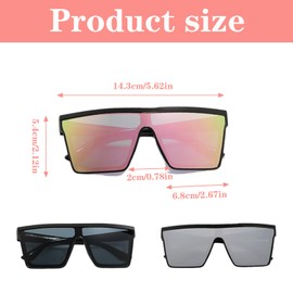 FveVqe 3PCS Rave Glasses, Gradient Lenses Rave Sunglasses for Women Men, Big Frame Protection Trendy Square Eyewear Outdoor Party Square Sunglasses, Multicolour Rave Glasses Men