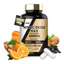 Nitric Oxide Max 3000mg 90caps Arginina Citrulline