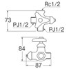 SANEI V2220RAD-X3-13 [Branch Shut-off Valve Main Unit] Straight Type
