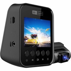 YAZACO Dash Camera, Front and Rear Camera, 4K 2560P, 2 Cameras, Sony Sensor, SD Card No Purchase Required, 64G, Built-in EMMC Storage, Built-in GPS, 2560 x 1080P, Front 8 Megapixels, Rear 2