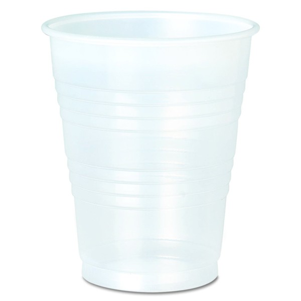 Dart Y10PFTPK Perfect Pack 10 oz Trans Ribbed Wall PS Cup (Case of 500),Translucent