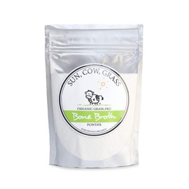 Beef Bone Broth Powder - Organic Grass-fed Pure Protein Non-Gelling Type (2lb)