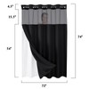 Gibelle No Hook Waffle Weave Shower Curtain with Snap-in Fabric