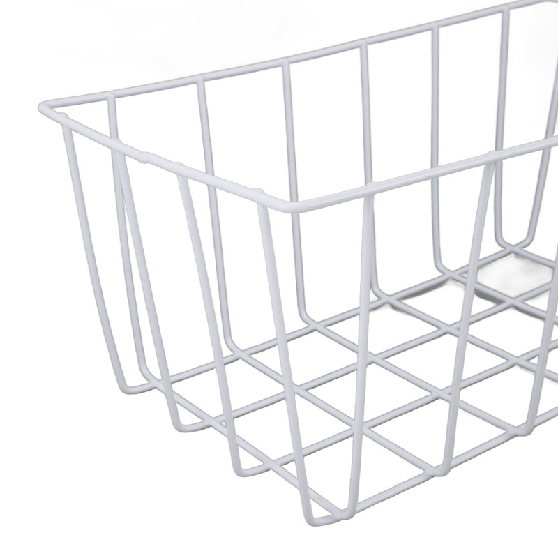 Freezer Storage Basket Refrigerator Divider Organizer Bin Metal Wire Separation