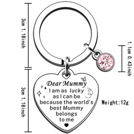 JMIMO Mummy Gifts Mummy Keyring from Son Daughter Mothers Day Gifts Mummy Birthday Gifts Best Mummy Gifts Christmas Keyring Present for Mummy Mum Mother Mama
