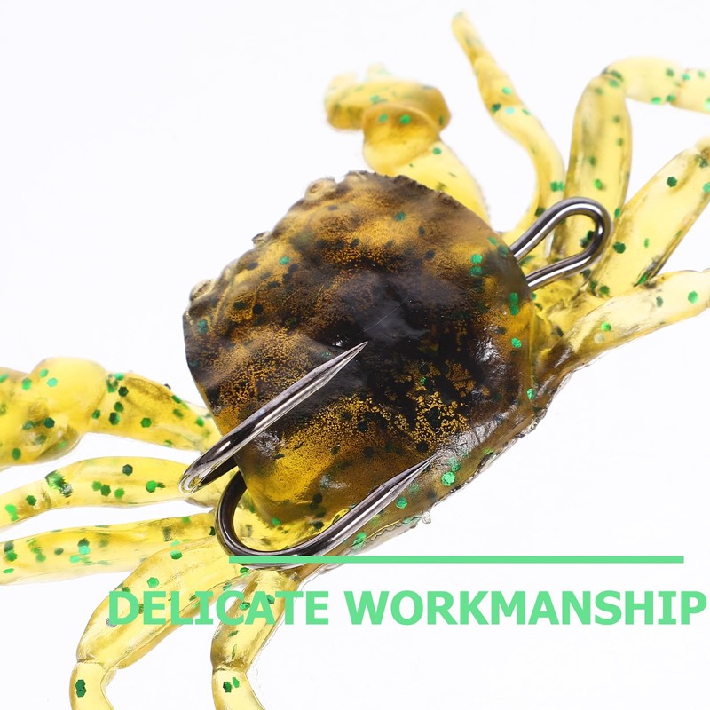 BESPORTBLE Seabass Fishing Lures Artificial Bait Simulation Fishing Lures Crab