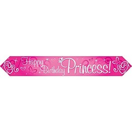 9ft Banner Happy Birthday Princess Holographic