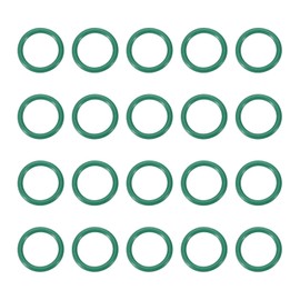PATIKIL Fluorine Rubber O-Ring 12.5mm OD 9.5mm ID 1.5mm Width, 20Pcs Metric FKM Sealing Gasket Replacement for Seal Plumbing and Faucet Hose Machinery Plumbing Valves, Green