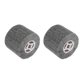 uxcell 120mmx100mm 240 Grit Non-Woven Polishing Burnishing Wheel Nylon Wire Drawing Abrasive Flap Wheel for Stainless Steel Copper, Grey