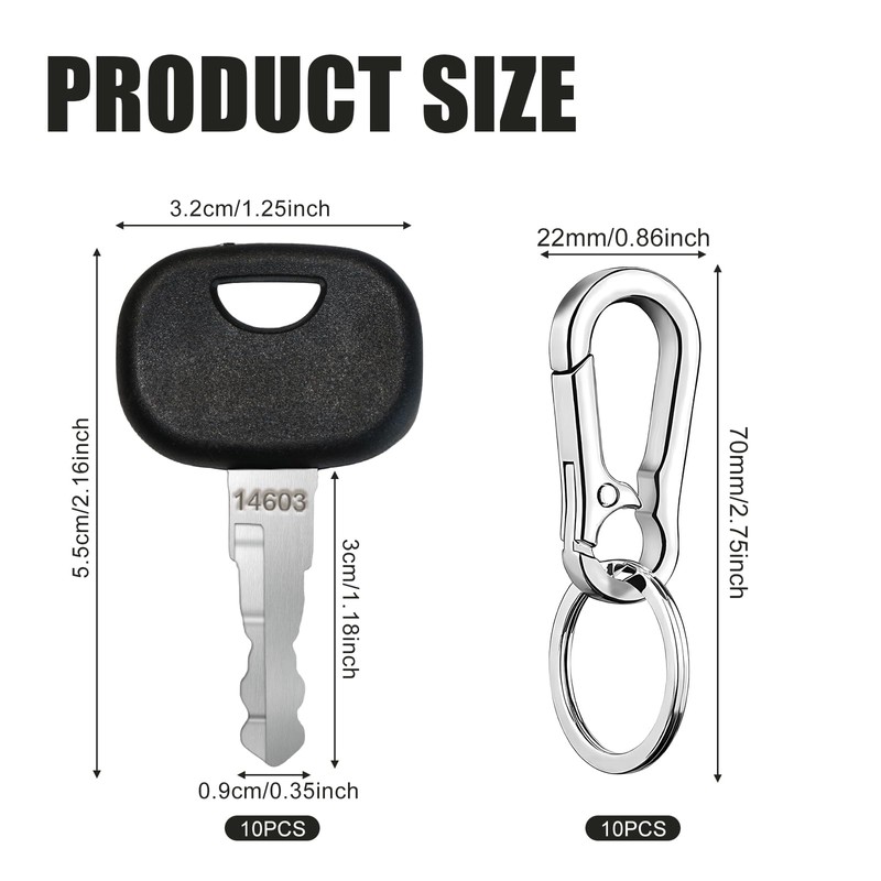 10 pieces 14603 ignition key construction machinery keys: universal construction