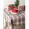 DII Yuletide Plaid Christmas Collection Holiday Dining Table Linen, Tablecloth,