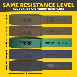 Bandas de resistencia de tela para entrenar, bandas de botín para mujeres y hombres, bandas de ejercicio, bandas de resistencia, bandas de entrenamiento para piernas, bandas de fitness (juego mediano