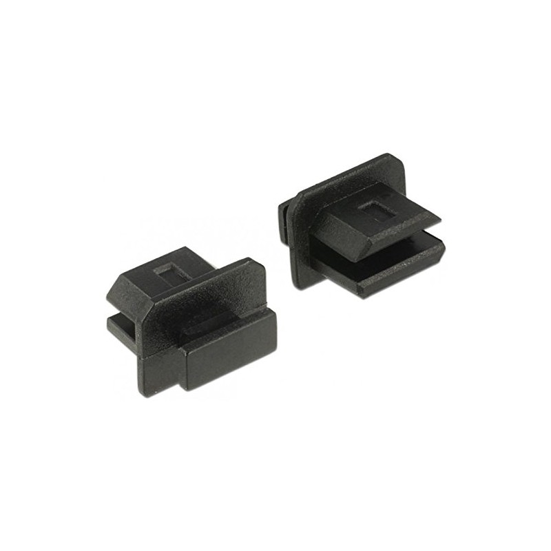 Delock 64026 Black 10pc (S) Safety Cap for Plug Safety
