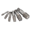 6Pcs NPT Pipe Tap Set Thread HSS for Plumber Industrial