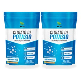 Citrato De Potasio, 2 Bolsas De 1 Kg Cu Sabor Natural