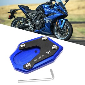 FOR GSX-8R 2024 GSX8R GSX 8R Motorcycle Kickstand Foot Side Stand Extension Pad Support Plate GSX8R Pedal Footrest gsx8r 2023-2024 Motorcycle Accessories (Blue)