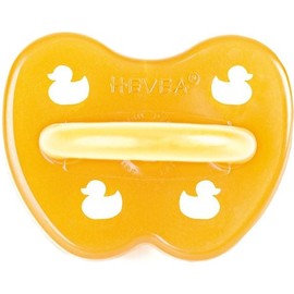 Hevea Natural Rubber Dummy Soother - Symmetrical 3 months+ Duck