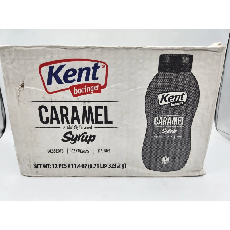 Kent Caramel Syrup - Full Case of 12 - 11.4oz