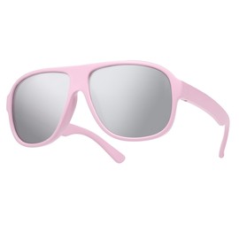 SOJOS Trendy Floating Polarized Aviator Sports Sunglasses for Women Men,Retro Shades for Fishing Surfing Boating SJ2336,Pink