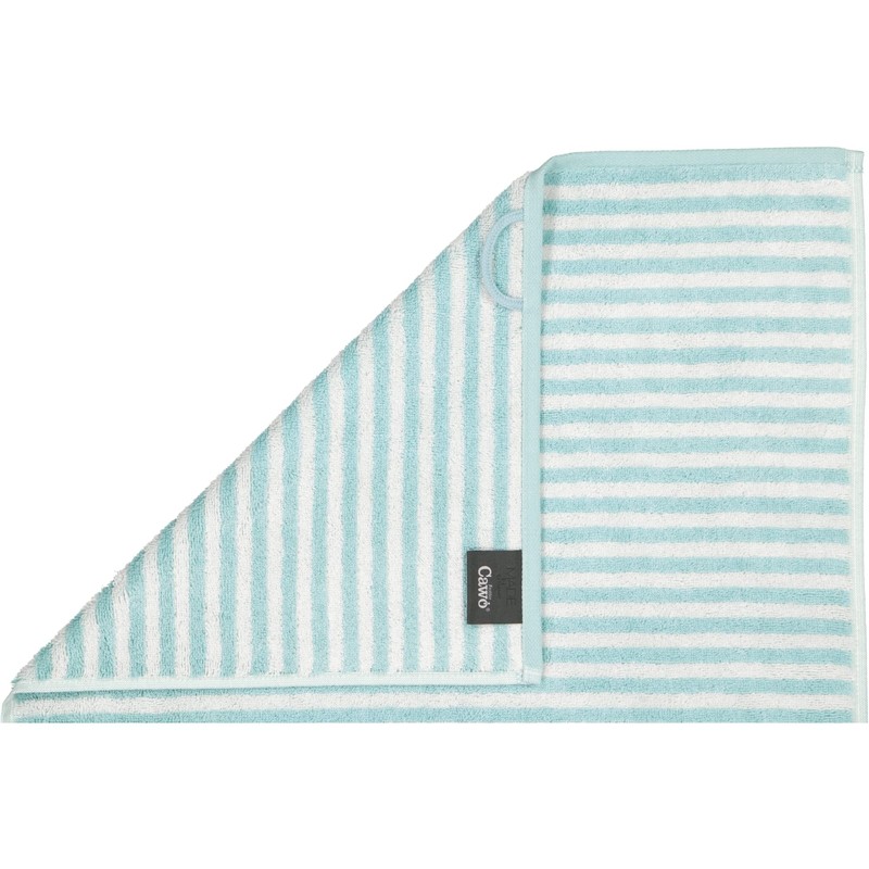 CAWÖ Home Hand Towels Campus Ringel 955 Sea Green -