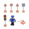 16pcs/Set Artistic Knowledgeable Toy Mini Electric Traffic Lights Compact and