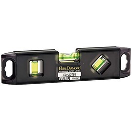 Ebis ED-20TB3 Mini Level, Tobisan Level, For Scaffolding Assembly, Black (Skeleton) x Green, 7.9 inches (200 mm)