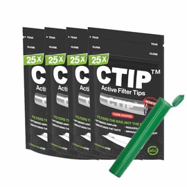 CTIP Aktivkohlefilter ø 6-7mm konischer Aluminium Filter + Joint Tube (100 Stück)