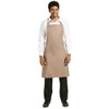 Whites Bib Apron Polycotton Tan Kitchen Cooking Chefs Catering Restaurant
