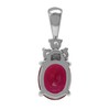 Silvershake Synthetic 2.1 Ct Red Ruby 925 Sterling Silver Pendant