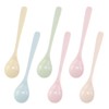 Pack of 6 plastic spoons, long spoons, plastic egg spoons,