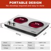 Hot Plate,Cusimax Dual Infrared Burner, Electric Ceramic Glass Stove,Adjustable Temperature