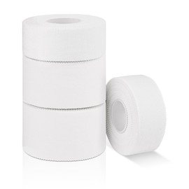 4 Rolls Zinc Oxide Tape, 2.5 cm*9.1 m und 3.8 cm X 9.1 m Sports Tape for Blister Prevention, Breathable Athletic Tape, Easy Tear Bandage Tape for Finger Ankle Wrist Support