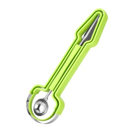 Melon Baller Scoop Set, Stainless Steel 3-in-1 Durable Melon Baller Scoop Tool Practical Practical Kitchen Gadget Kit for Watermelon Cantaloupe Dragon Fruit