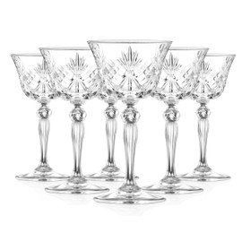 Barski Coupette Cocktail Glasses - Coupe Martini Glass - Set of 6 - Stemmed Drinkware - 5 Oz. - European Glassware