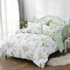 FADFAY Duvet Cover Set Full Shabby Green Daisy and Lavender