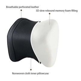 LT Sport Memory Foam Head Rest Pad Leather Neck Cushion Car Seat Shoulder Pillow for Benz