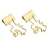 100 Pcs Binder Clips Gold Animal Shape Strong Clamping Force