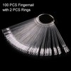 iwontalersy 100 Stück Nail Art Tips Ring Stick,Nagel Display,Transparent Farbe