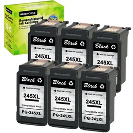 PG245XL Ink Cartridge Replacement for Canon PG-245XL 245XL 245 XL Pixma MX490 MX492 MG2522 MG3022 MG2520 MG2525 MG2550 TS3100 MG3029 TS3122 TS3300 TS3322 TR4522 IP2820 TS202 Printer, 6 Pack Black