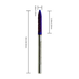 Spontaneous Beauty Premium Nail Carbide Bit for Under Nail and Cuticle Cleaning, 3/32" Shank (Fine - F, Purple - Under Nail Clean)