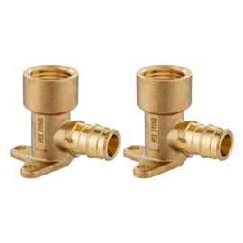 (Pack of 2) EFIELD Pex A Expansion Brass Fitting 3/4"x 1/2" Female NPT Drop-ear Elbow, ASTM F1960