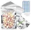 200Pcs Mylar Bags with Window 10"x14"Resealable Stand Up Mylar Bag