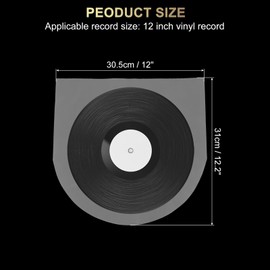 MECCANIXITY 25 Pcs Vinyl Outer Sleeves, Clear Vinyl Record Sleeves 12.2" x 12" Vinyl Record Protector Covers for 12" Single LP Storage Collections