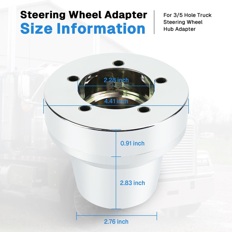 VOONKE Steering Wheel Adapter 3/5 Hole Truck Steering Wheel Adapter