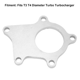 Brida de Tubo de Escape del Turbocompresor T3 T4 Soldable T-304 Acero Dulce 5 Pernos Universal para Entusiastas del Turbo T3 T4